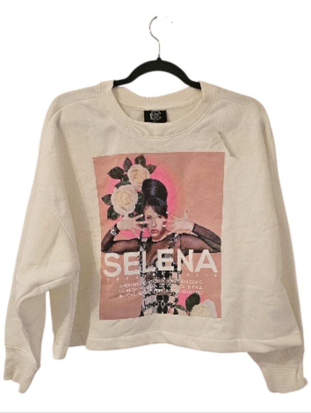 Multi-Coloured Old Navy Women's Oversized  Cropped Selena Graphic Sweatshirt